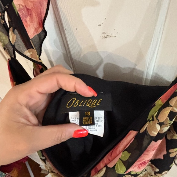 American Vintage Black  Floral Maxi Dress so pretty y2k - Picture 6 of 9